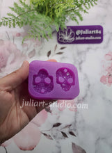 Load image into Gallery viewer, 1.6 inch Druzy Alien Earrings Silicone Mold for Resin casting