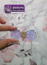 Load image into Gallery viewer, 2.75 inch Druzy BOW Hair Clips Silicone Mold for Resin