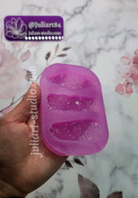 Load image into Gallery viewer, 2.75 inch Druzy Hair Clip Palette Silicone Mold for Resin