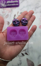 Load image into Gallery viewer, 3D Sugar Skull Earrings Silicone Mold