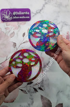 Load image into Gallery viewer, 4 inch HOLO Mushroom Coaster Silicone Mold for Resin