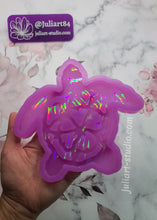 Load image into Gallery viewer, 6 inch HOLO Floral Turtle Silicone Mold for Resin