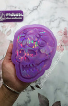 Load image into Gallery viewer, 5.5 inch HOLO Floral Skull Silicone Mold for Resin
