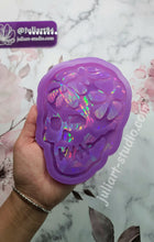 Load image into Gallery viewer, 5.5 inch HOLO Floral Skull Silicone Mold for Resin