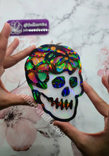 Load image into Gallery viewer, 5.5 inch HOLO Floral Skull Silicone Mold for Resin