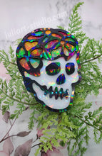Load image into Gallery viewer, 5.5 inch HOLO Floral Skull Silicone Mold for Resin