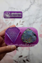 Load image into Gallery viewer, Large Druzy Pendant Set Silicone Mold for Resin casting