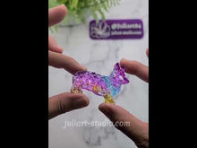Load and play video in Gallery viewer, 2.5 inch Druzy Corgi Silicone Mold for Resin