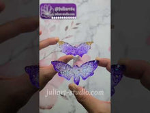Load and play video in Gallery viewer, Druzy Moth and Bat Wings Hair Clips Silicone Mold for Resin