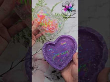 Load and play video in Gallery viewer, 5.5 inch HOLO Crystal Edge Heart (Style 2) Silicone Mold for Resin casting