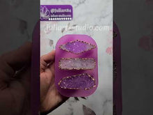 Load and play video in Gallery viewer, 2.75 inch Druzy Hair Clip Palette Silicone Mold for Resin
