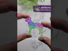 Load and play video in Gallery viewer, 2.5 inch Druzy Pitbull Silicone Mold for resin