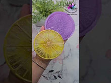 Load and play video in Gallery viewer, 4 inch Lemon Slice Coaster Silicone Mold for Resin Coasters