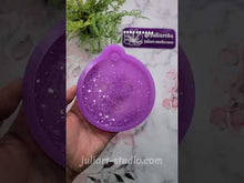 Load and play video in Gallery viewer, 4.5 inch Druzy Bauble Ornament (Round) Silicone Mold for Resin