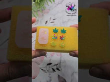 Load and play video in Gallery viewer, 0.5 inch HOLO 420 Leaf Studs Silicone Mold for Resin