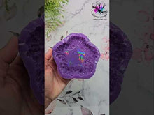 Load and play video in Gallery viewer, 4.5 inch HOLO Crystal Edge Flower Dish Silicone Mold for Resin casting