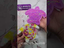 Load and play video in Gallery viewer, 6 inch HOLO Floral Turtle Silicone Mold for Resin