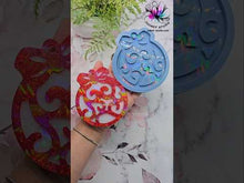 Load and play video in Gallery viewer, 4.25 inch HOLO Bauble Ornament (Style 1) Silicone Mold for Resin