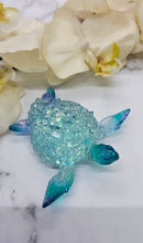 Load image into Gallery viewer, 4.2 inch Resin Crystal Sea Turtle in Green/Blue/Purple with Irredescent Shell
