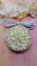 Load image into Gallery viewer, Clear Irredescent Resin Crystal Dahlia LED Light