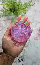 Load image into Gallery viewer, 2.8 inch HOLO Faceted Round Base Silicone Mold for Resin