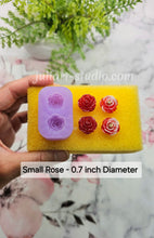 Load image into Gallery viewer, Small/ Medium/ Large 3D Rose Earrings Silicone Mold for Resin
