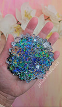 Load image into Gallery viewer, 4 inch Resin Crystal Dahlia (Colorful Dichroic Background)