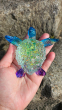 Load image into Gallery viewer, 4.2 inch Resin Crystal Sea Turtle with Irredescent Shell (add-on LED Light Base available)