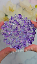Load image into Gallery viewer, 4 inch Resin Crystal Dahlia - in Amethyst (Including LED Light Base)