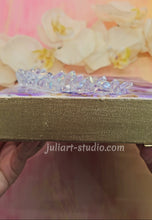 Load image into Gallery viewer, 6x6 inch Canvas Resin Geode Art in Amethyst