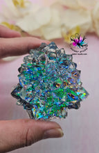 Load image into Gallery viewer, 2.5 inch Resin Crystal ( with Colorful Dichroic Background)