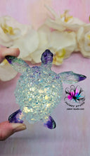 Load image into Gallery viewer, 4.2 inch Resin Crystal Sea Turtle in Green/Blue/Purple with Irredescent Shell