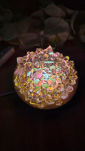Load image into Gallery viewer, Clear Irredescent Resin Crystal Dahlia LED Light