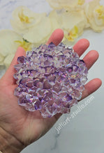 Load image into Gallery viewer, 4 inch Resin Crystal Dahlia - in Amethyst (Including LED Light Base)