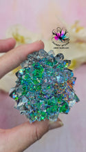 Load image into Gallery viewer, 2.5 inch Resin Crystal ( with Colorful Dichroic Background)