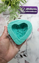 Load image into Gallery viewer, 3 inch 3D Druzy Heart Silicone Mold for resin casting