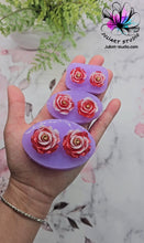 Load image into Gallery viewer, Small/ Medium/ Large 3D Rose Earrings Silicone Mold for Resin