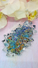 Load image into Gallery viewer, 4.5 inch Long Resin Crystal ( with Colorful Dichroic Background)