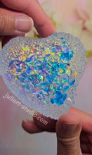 Load image into Gallery viewer, 3 inch 3D Druzy Heart Silicone Mold for resin casting