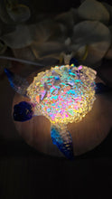 Load image into Gallery viewer, 4.2 inch Resin Crystal Sea Turtle in Saphire/Deep Purple with Irredescent Shell