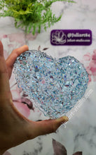 Load image into Gallery viewer, 5 inch Large Crystal Heart Silicone Mold for resin casting