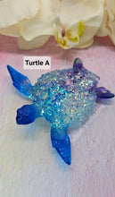 Load image into Gallery viewer, 4.2 inch Resin Crystal Sea Turtle with Irredescent Shell (add-on LED Light Base available)