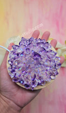 Load image into Gallery viewer, 4 inch Amethyst Resin Crystal Dahlia (including LED Light Base)