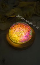Load image into Gallery viewer, 3 inch Irredescent Resin Crystal Dome LED Light