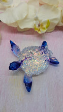 Load image into Gallery viewer, 4.2 inch Resin Crystal Sea Turtle in Saphire/Purple with Irredescent Shell