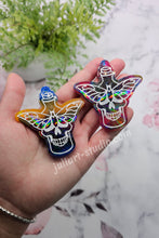 Load image into Gallery viewer, 2.75 inch HOLO Skull Moth Potion Keychain Silicone Mold for Resin