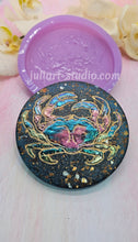 Load image into Gallery viewer, 4.3 inch Crab Coaster Silicone Mold for Resin Casting