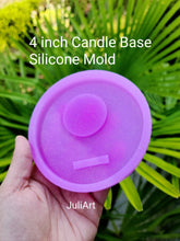 Load image into Gallery viewer, 4 inch Candle Base Silicone Mold for Resin Casting