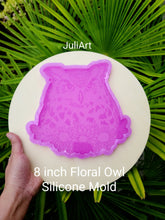 Load image into Gallery viewer, 8 inch Floral Owl Silicone Mold for Resin casting