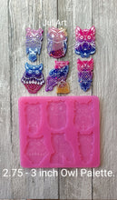 Load image into Gallery viewer, 2.75 to 3 inch Owl Palette Silicone Mold for Resin casting